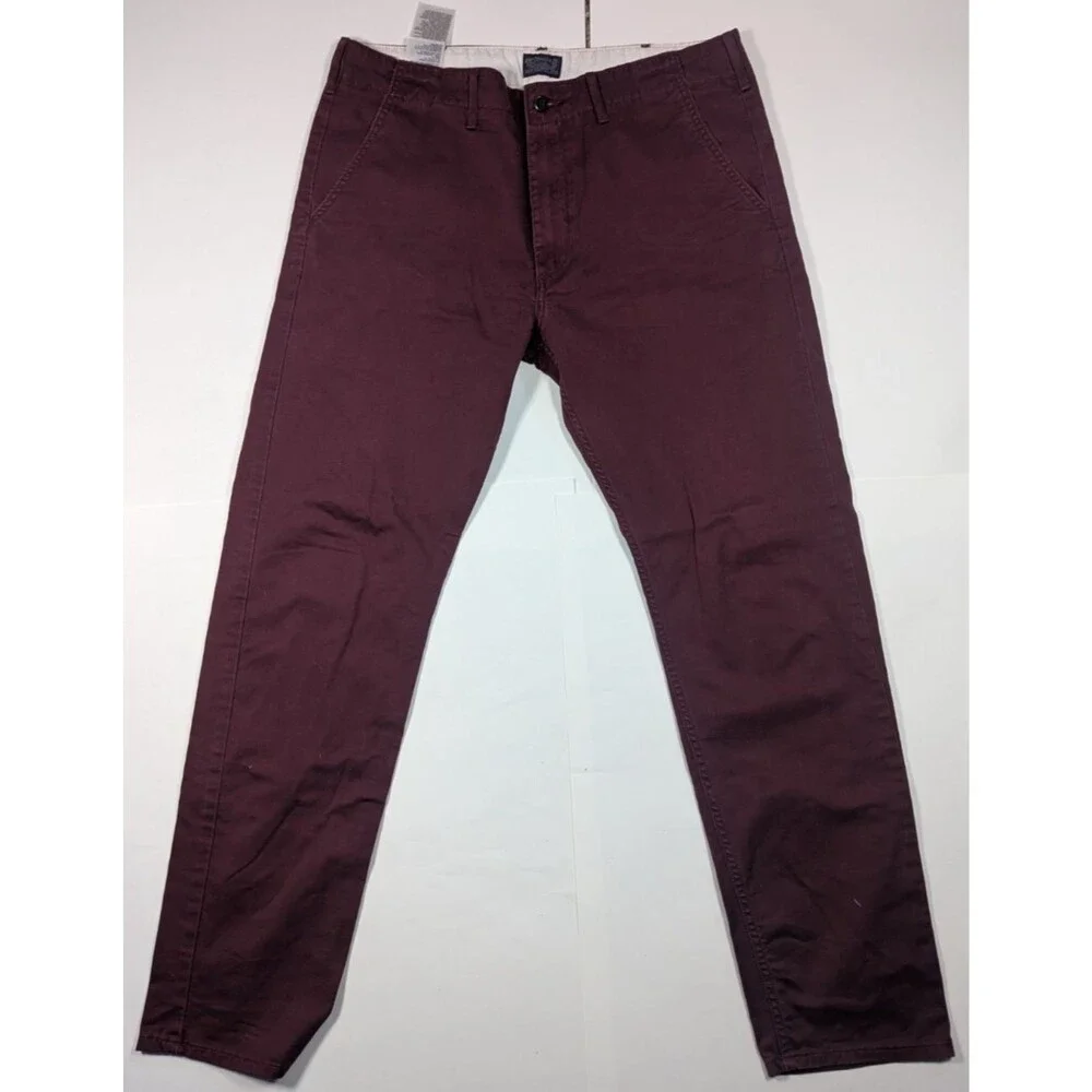 Levi Jeans 34x32 Plum Cotton Pants Straight Leg 34x32